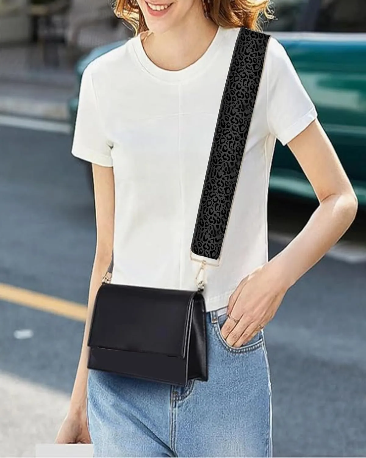 Purse Strap Replacement Crossbody 2" Wide Shoulder Strap, Cute Handbag Strap Bag Strap Replacement Belts Adjustable
