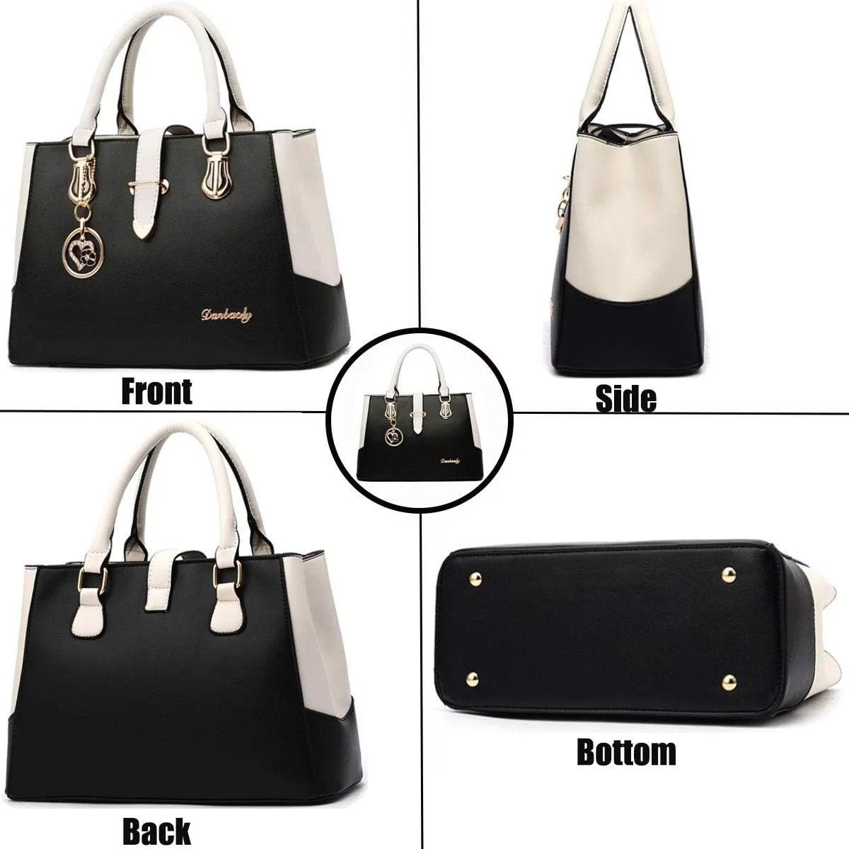 Purses and Handbags for Women Tote Shoulder Crossbody Bags with Long Strap Detachable