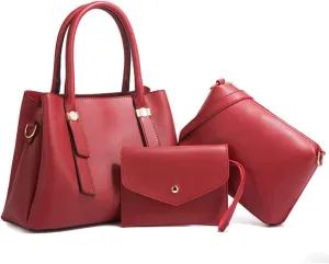 Purses for Women Fashion Handbags Tote Bag Shoulder Bags Top Handle Bags Satchel 3Pcs Set