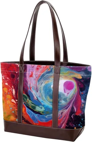 Purses for Women,Tote Bag for Women,Handbags for Women,Abstract Watercolor Paint Colored