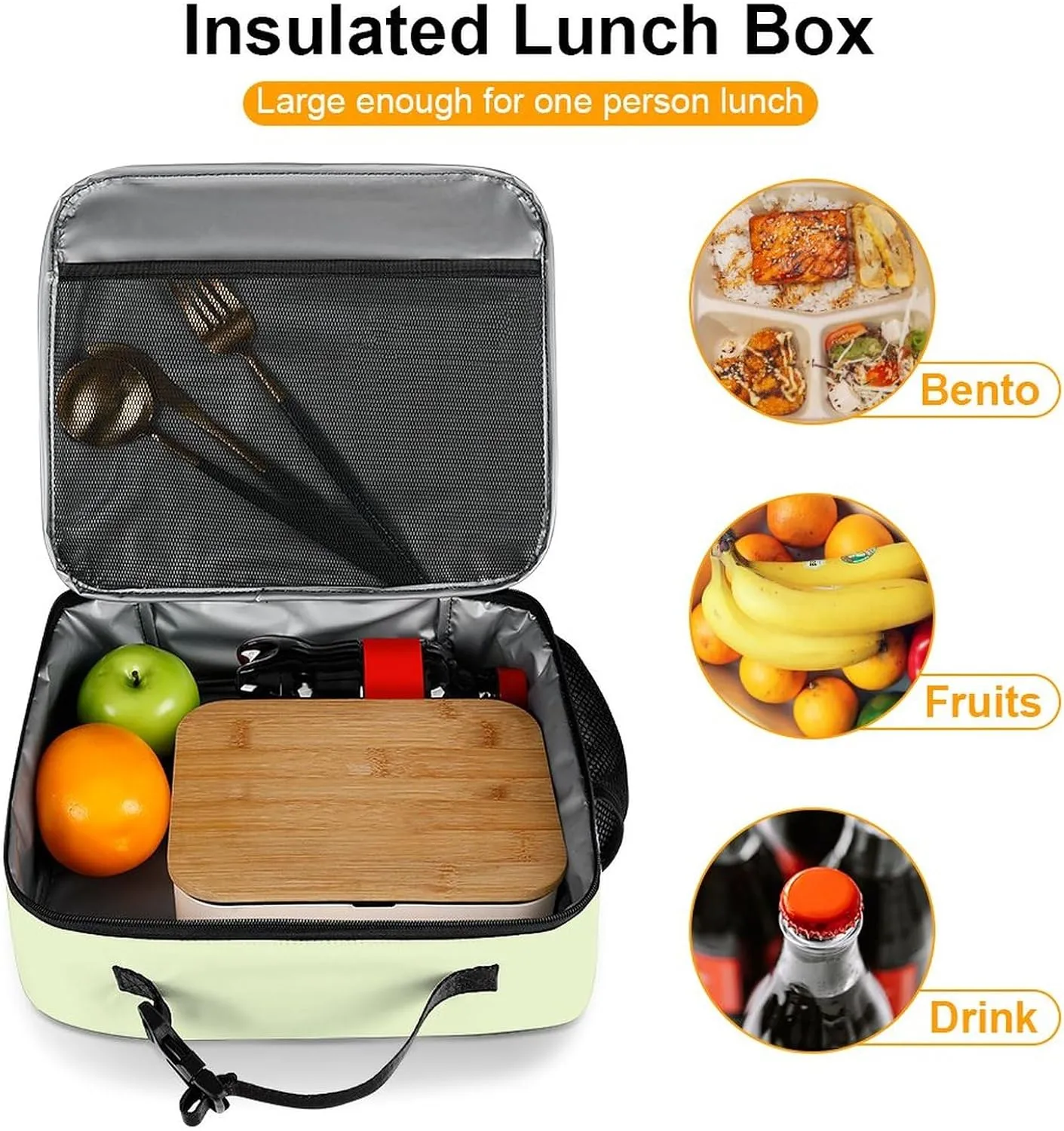 Reindeer Reusable Lunch Box Insulated Lunch Bag Cooler Bag Lunchbox Meal Food Container Tote Bag for Women Kids Girls Boy School Camping Hiking Picnic Beach Travel