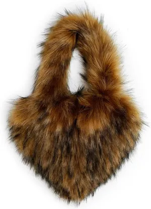 Rejolly Heart Shaped Furry Purse for Women Large Soft Shoulder Bag Fluffy Faux Fur Trendy Y2K Girls Handbag