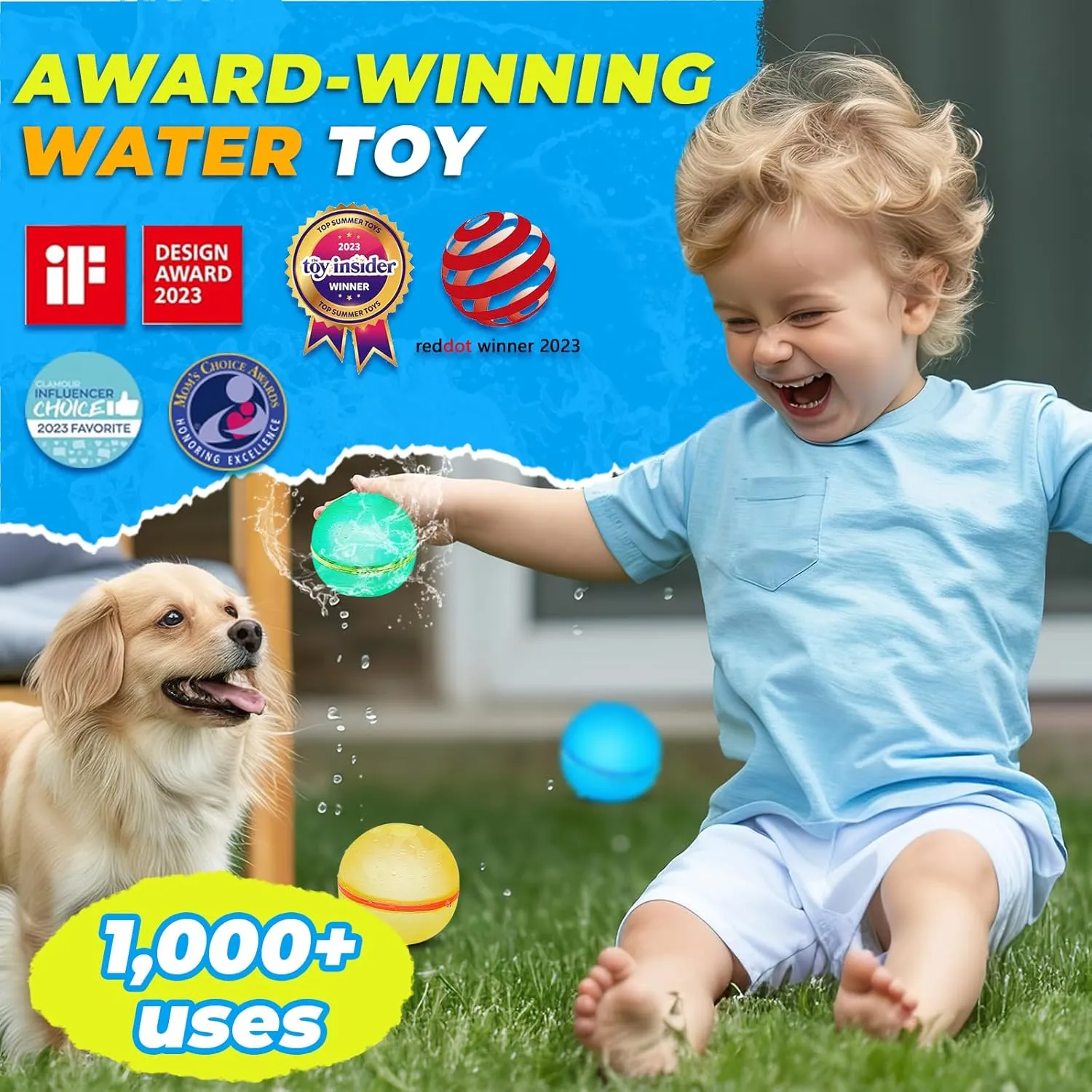 Reusable Water Balloons with Mesh Bag, Latex-Free Silicone Quick Self-Sealing Water Splash Bomb for Kids Adults Water Game, Bath Toy, Pool Toy, Summer Party Supplies (8PCS)