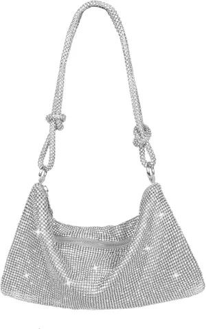 Rhinestone Purse Sparkly Evening Bag Women's Handbag Clutch Purses Glitter Classic Shoulder Bag for Wedding Prom Party