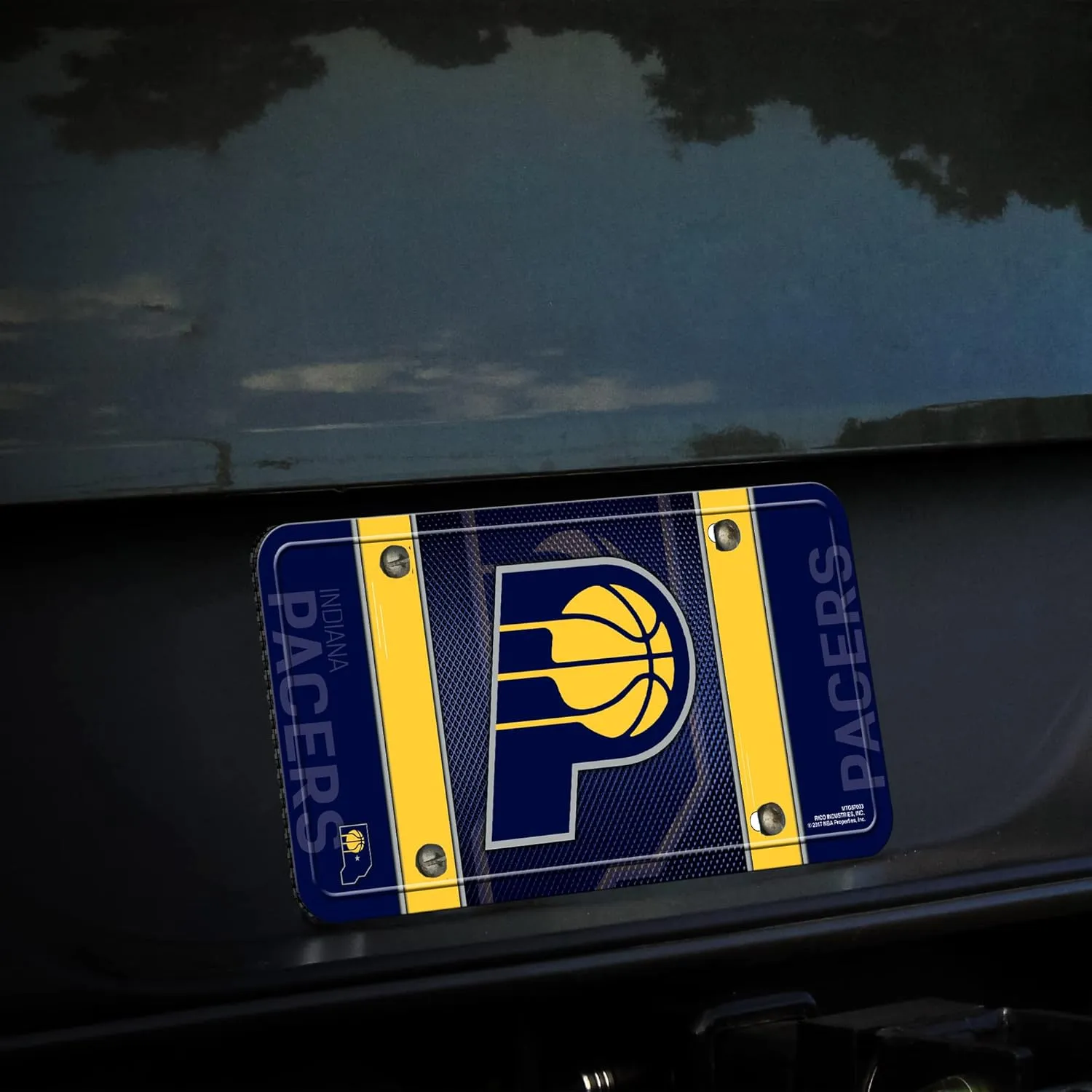Rico Industries NBA Basketball Metal Auto Tag 6" x 12" - Great for Truck/Car/SUV