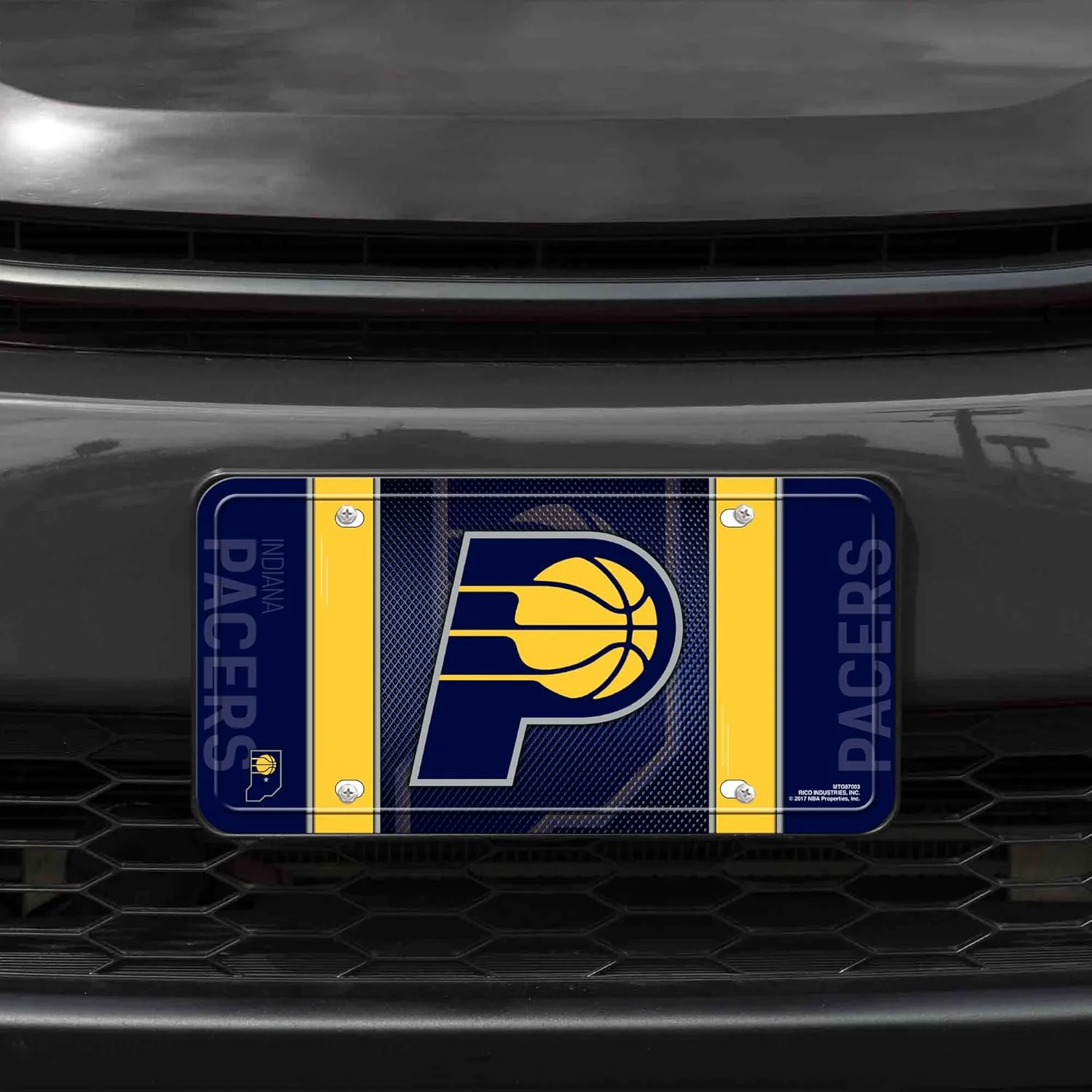 Rico Industries NBA Basketball Metal Auto Tag 6" x 12" - Great for Truck/Car/SUV