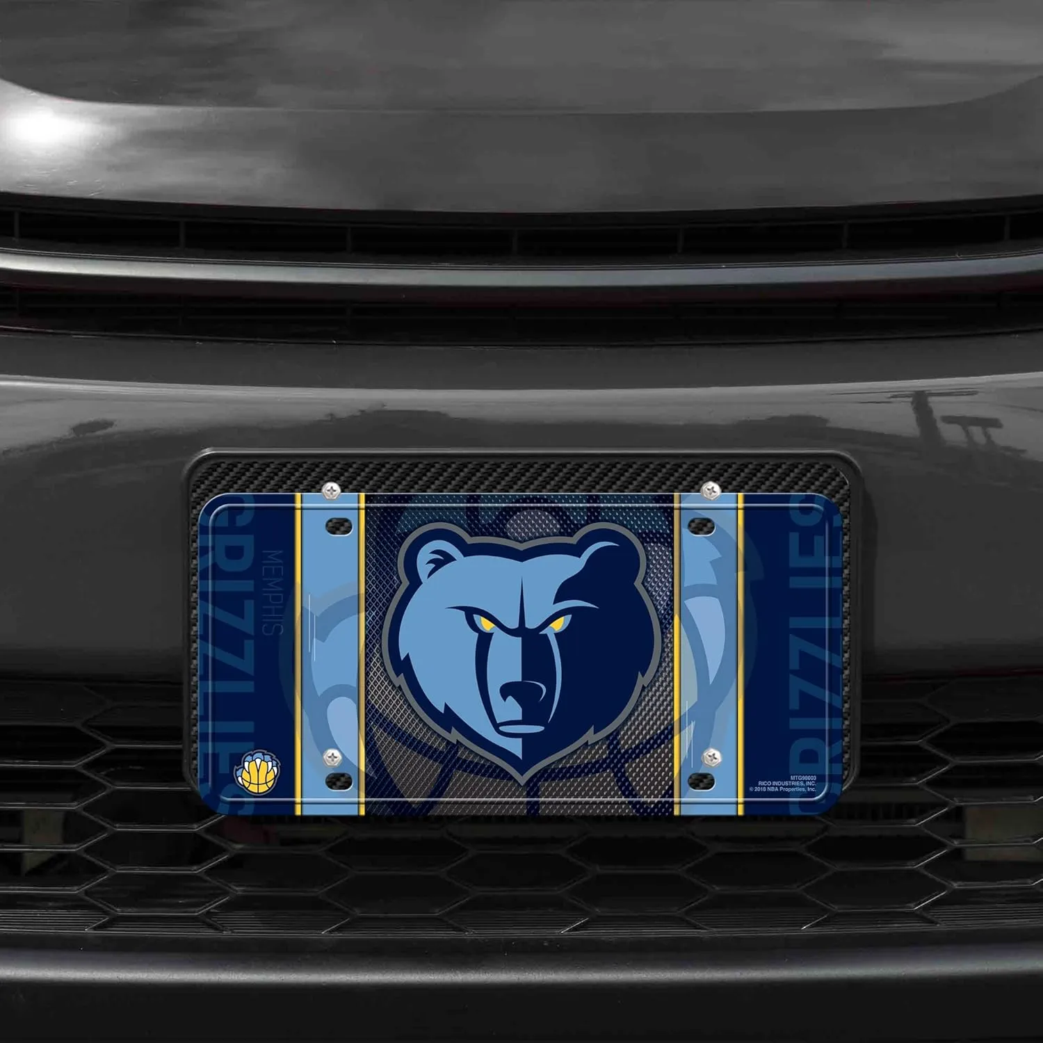 Rico Industries NBA Basketball Metal Auto Tag 6" x 12" - Great for Truck/Car/SUV