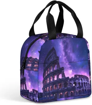 Rome Italy Famous Ancient Landmark Lunch Bag for Women Men Insulated Lunch Box Reusable Lunch Tote Bag for Work Picnic