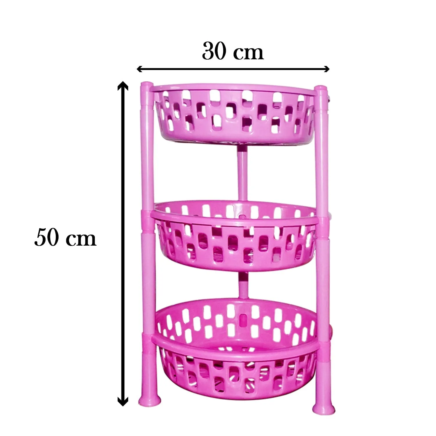Round Multipurpose Plastic Storage Rack Organiser