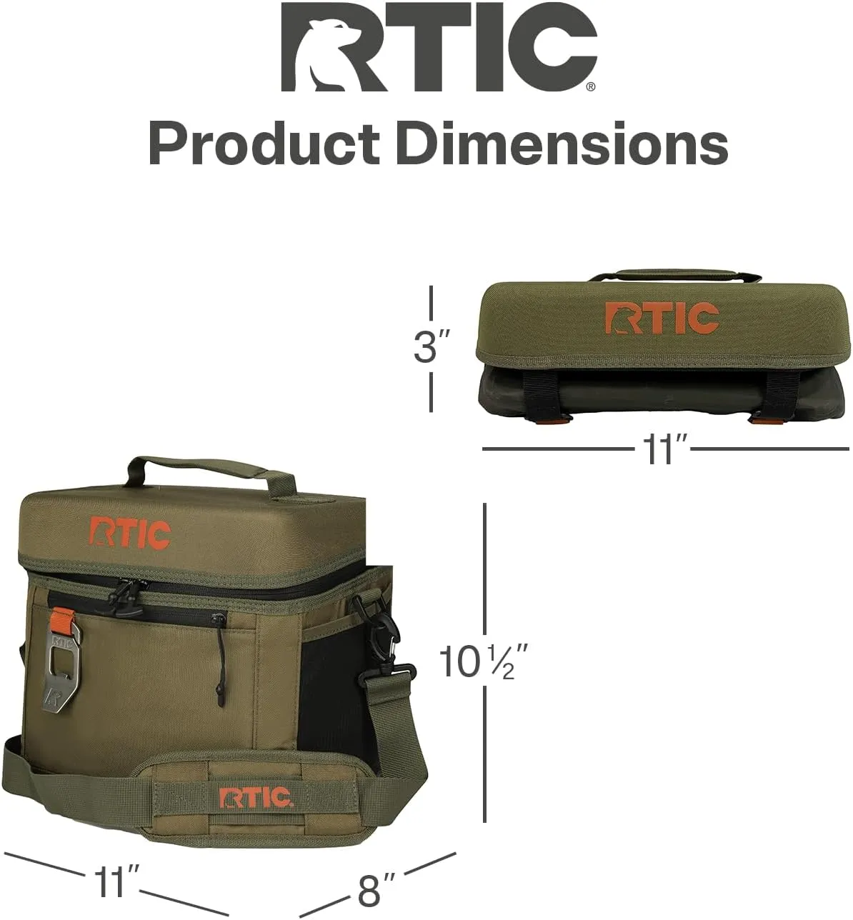 RTIC 15 Can Everyday Cooler, Soft Sided Portable Insulated Cooling for Lunch, Beach, Drink, Beverage, Travel, Camping, Picnic, for Men and Women
