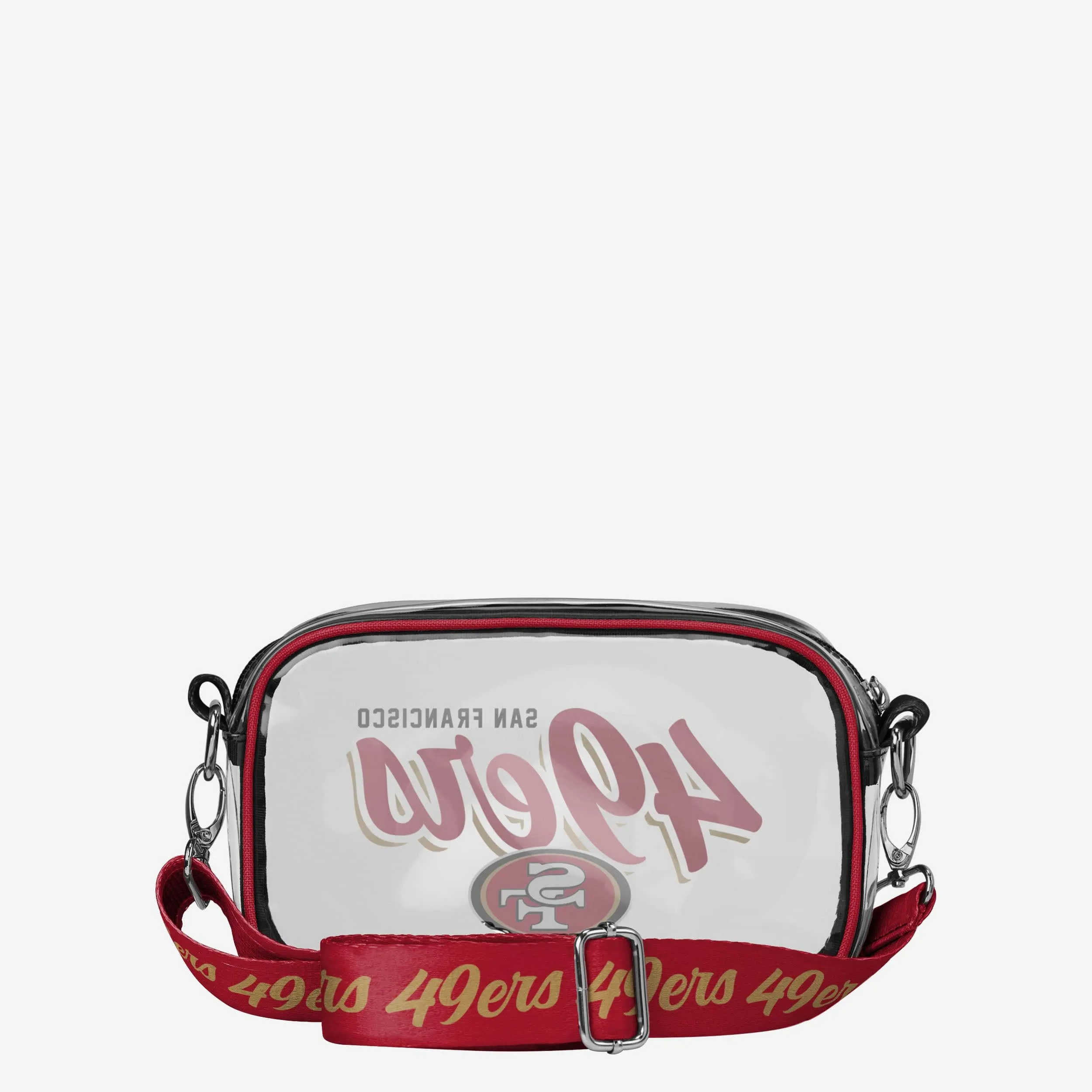 San Francisco 49ers Monty Script Clear Crossbody Bag