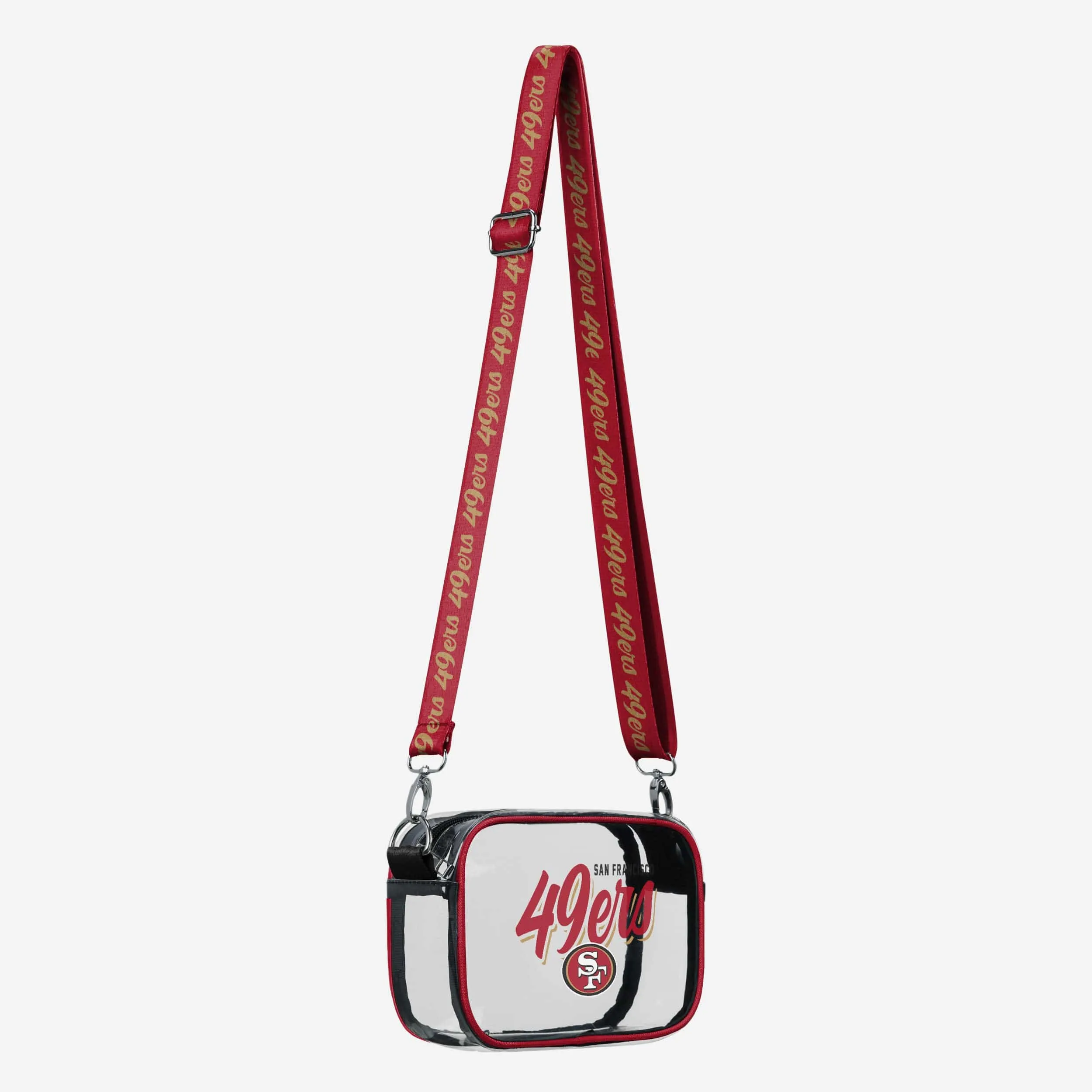 San Francisco 49ers Monty Script Clear Crossbody Bag