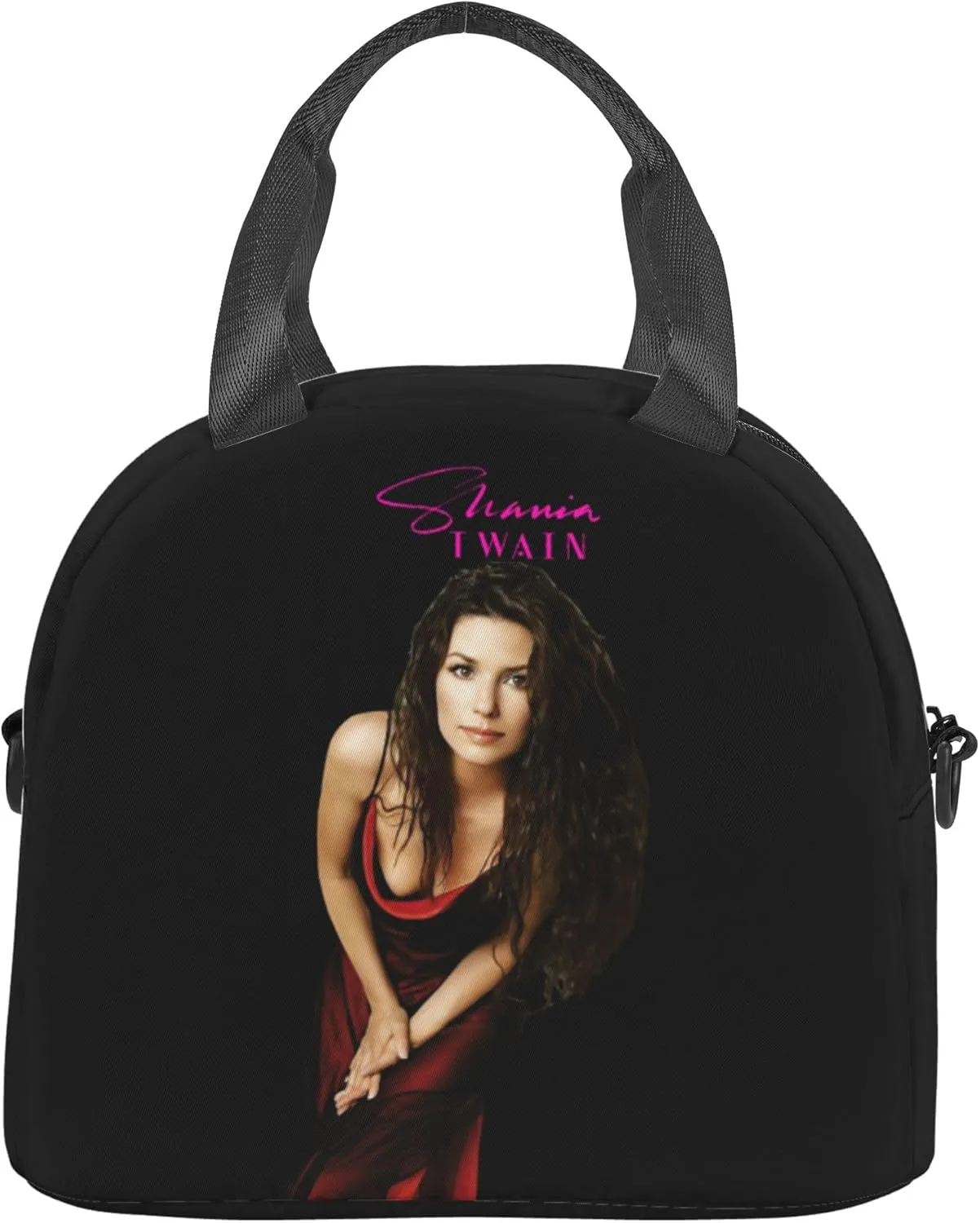 Shania Music Twain Men Women Lunch Bag Insulated Reusable Handheld Crossbody Portable Lunch Box Adult Lunch Box Suitable For Office Work Travel