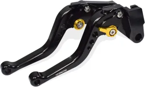 Short Brake Clutch Lever Set Compatible with CFMOTO Ibex 450 Ibex 800/ E/T/S, CNC Aluminum Alloy Made (Gold)