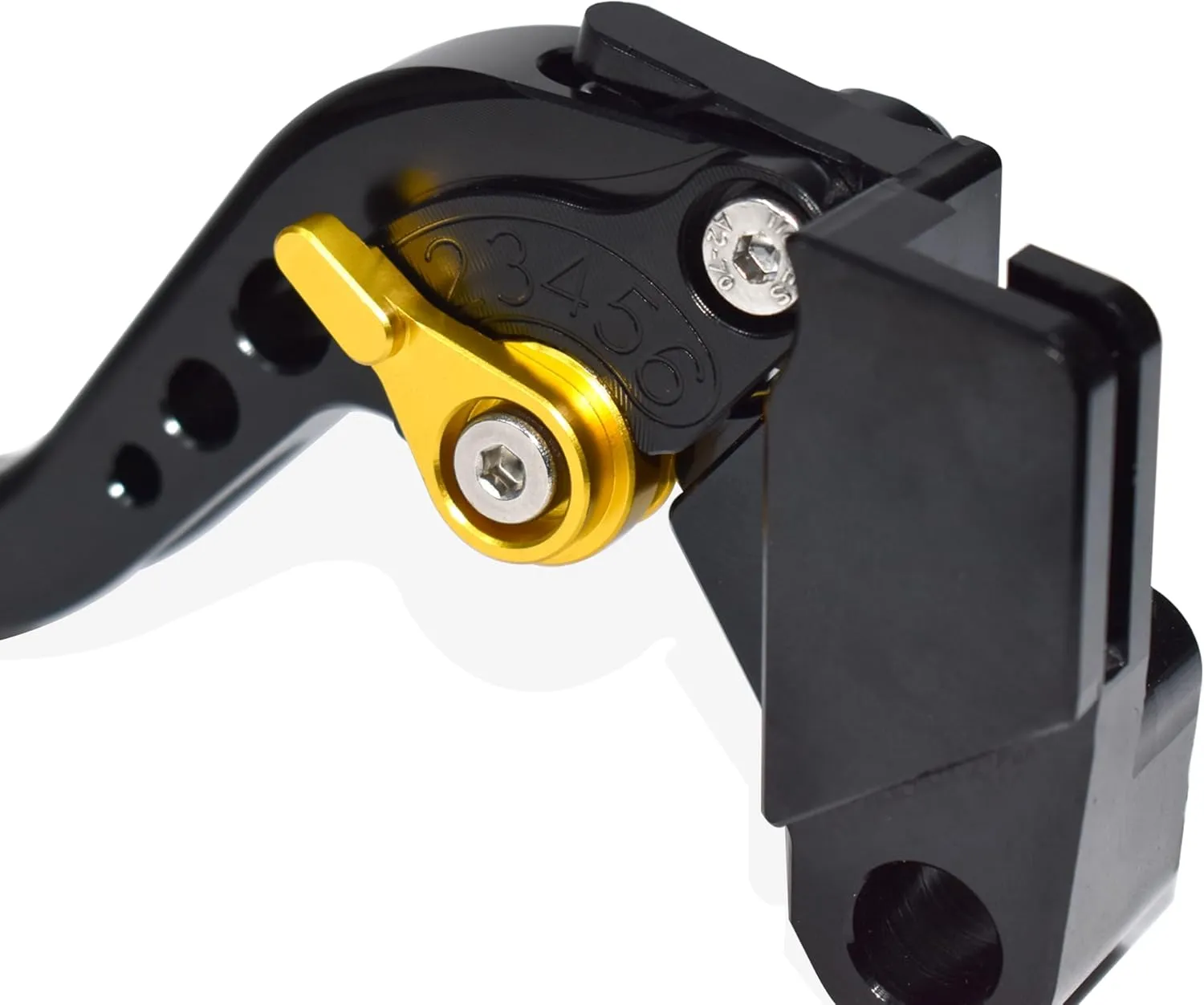 Short Brake Clutch Lever Set Compatible with CFMOTO Ibex 450 Ibex 800/ E/T/S, CNC Aluminum Alloy Made (Gold)