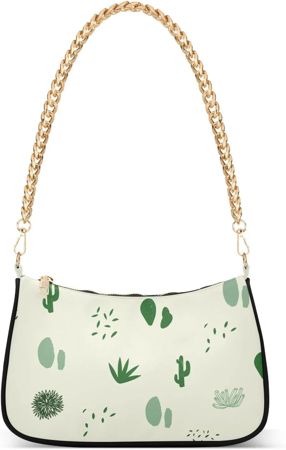 Shoulder Bag for Women Cactus Pattern Succulent Plant Hobo Purses Handbags for Women with Chain Strap