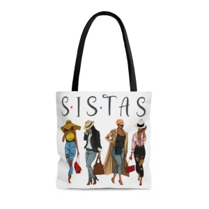 SISTAS Tote Bag  (Gold Back)