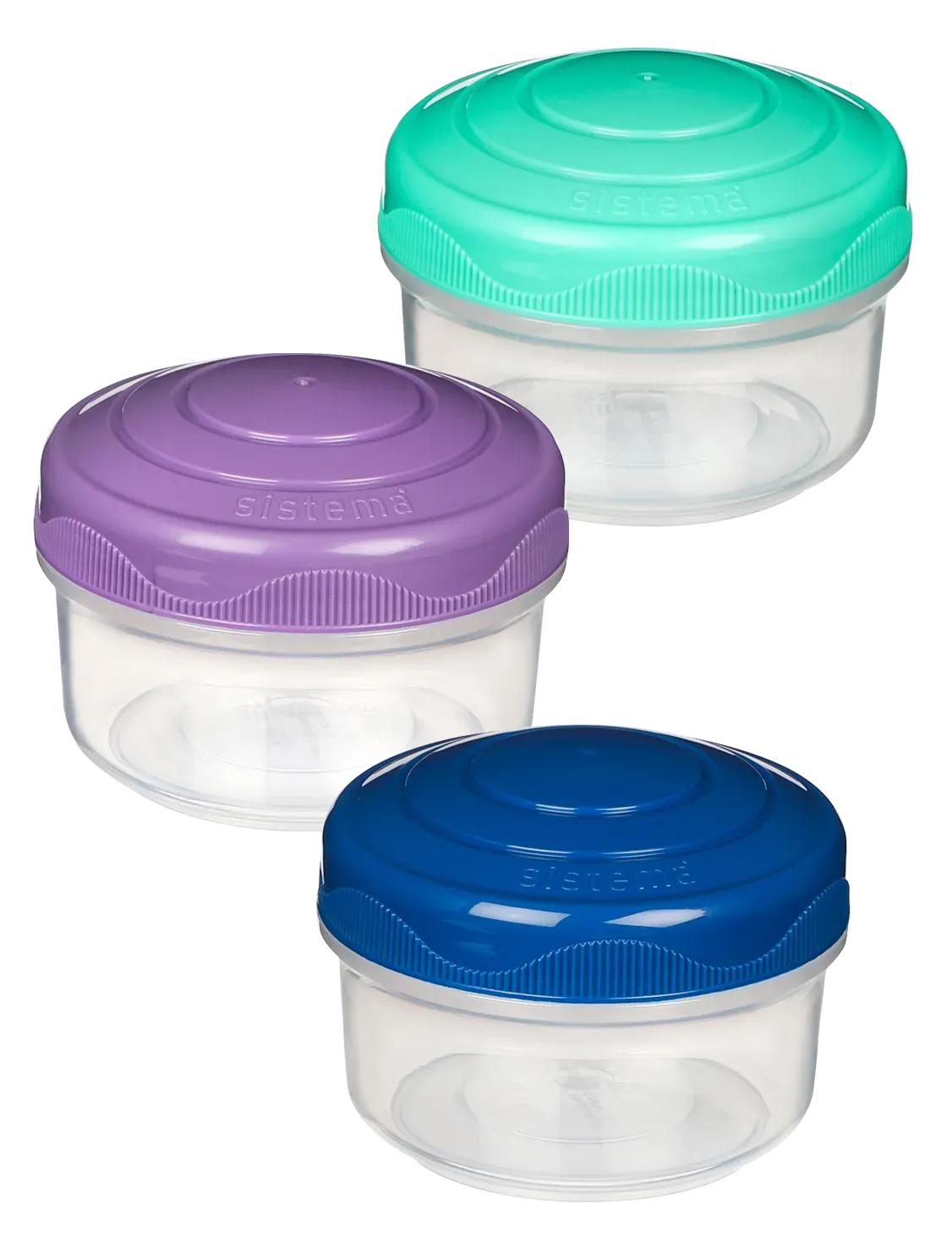 Sistema Mini Bites To Go Food Container Pack of 3, 130ml