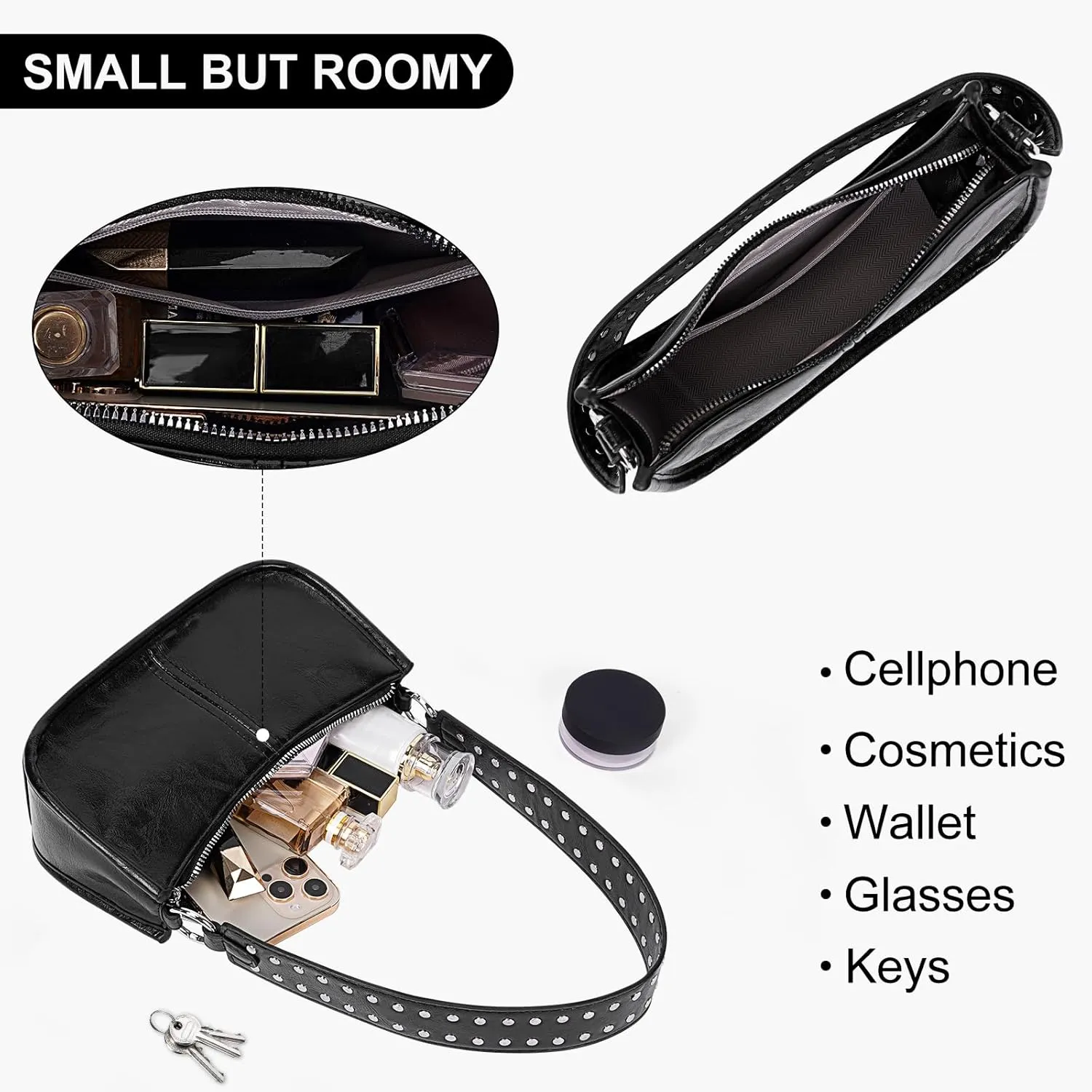 Small Shoulder Bag Y2K Purse for Women Trendy Crossbody Handbag Clutch Purse Classic Retro Satchel Bag