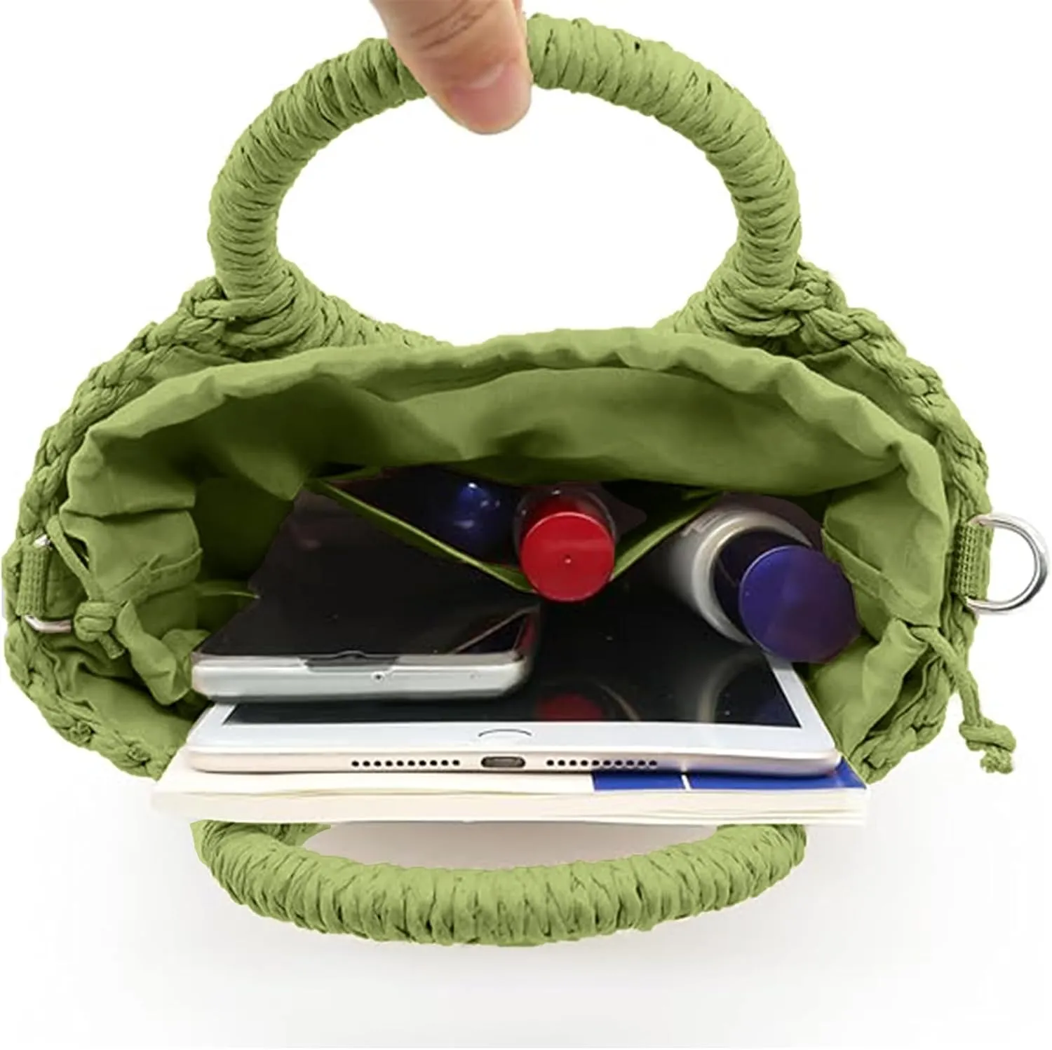 Small Straw Tote Bag for Women,Summer Beach Crossbody Shoulder Handbag,Hand-woven Rattan Clutch Purse for Vacation