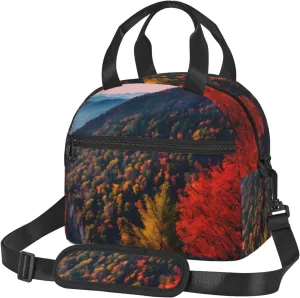Smokey Mountain Cliff Insulated Lunch Bag Box - Versatile Leakproof Cooler Tote, Comes with Adjustable Shoulder Strap