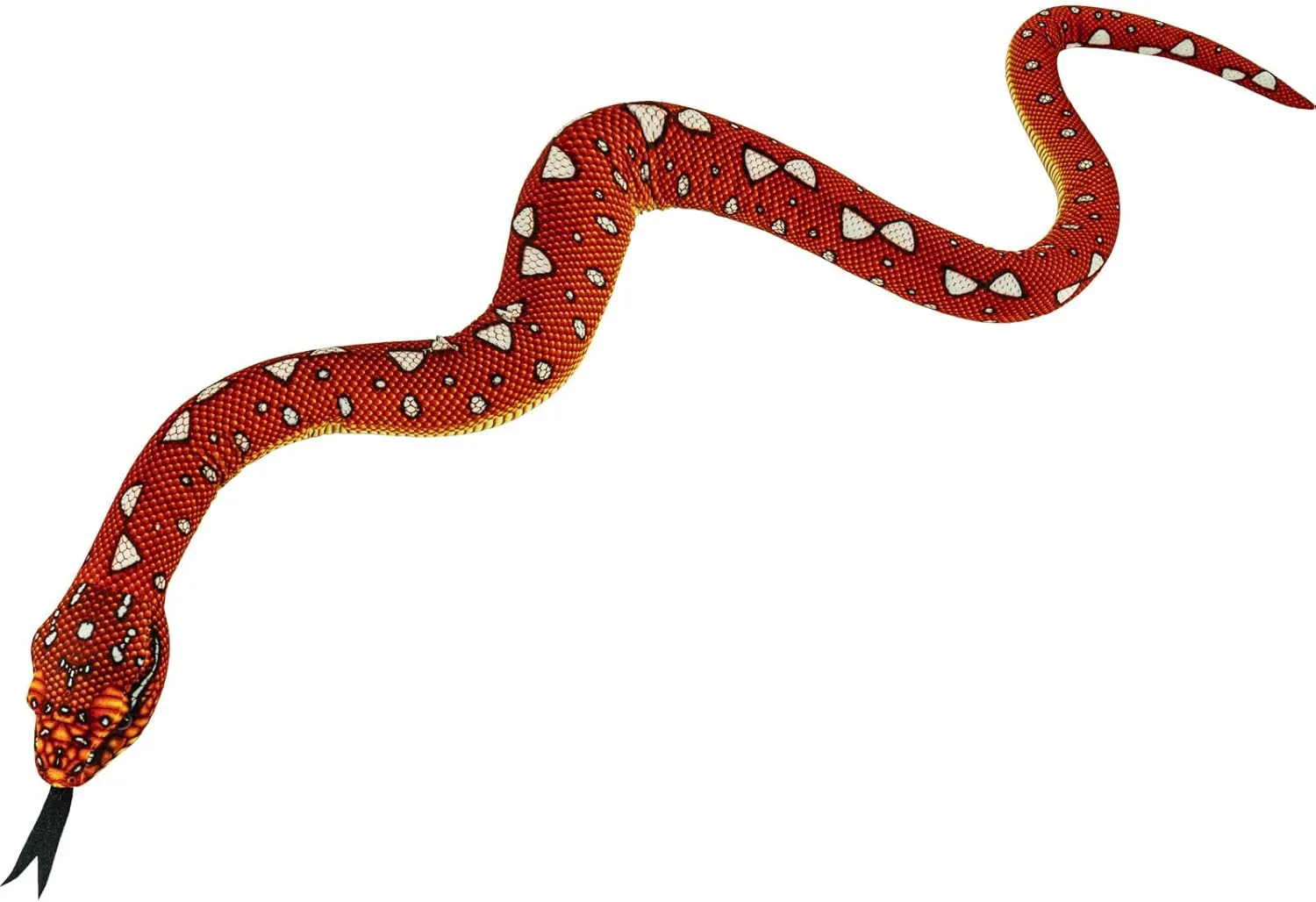 Snake Plush Toy, 59'' Large Washable Simulated Snake Plush Cuddle Toy, Soft and Cute Children's Gift for Boys and Girls, Birthday Party Gift Prank Prop, Python Mangrove Red