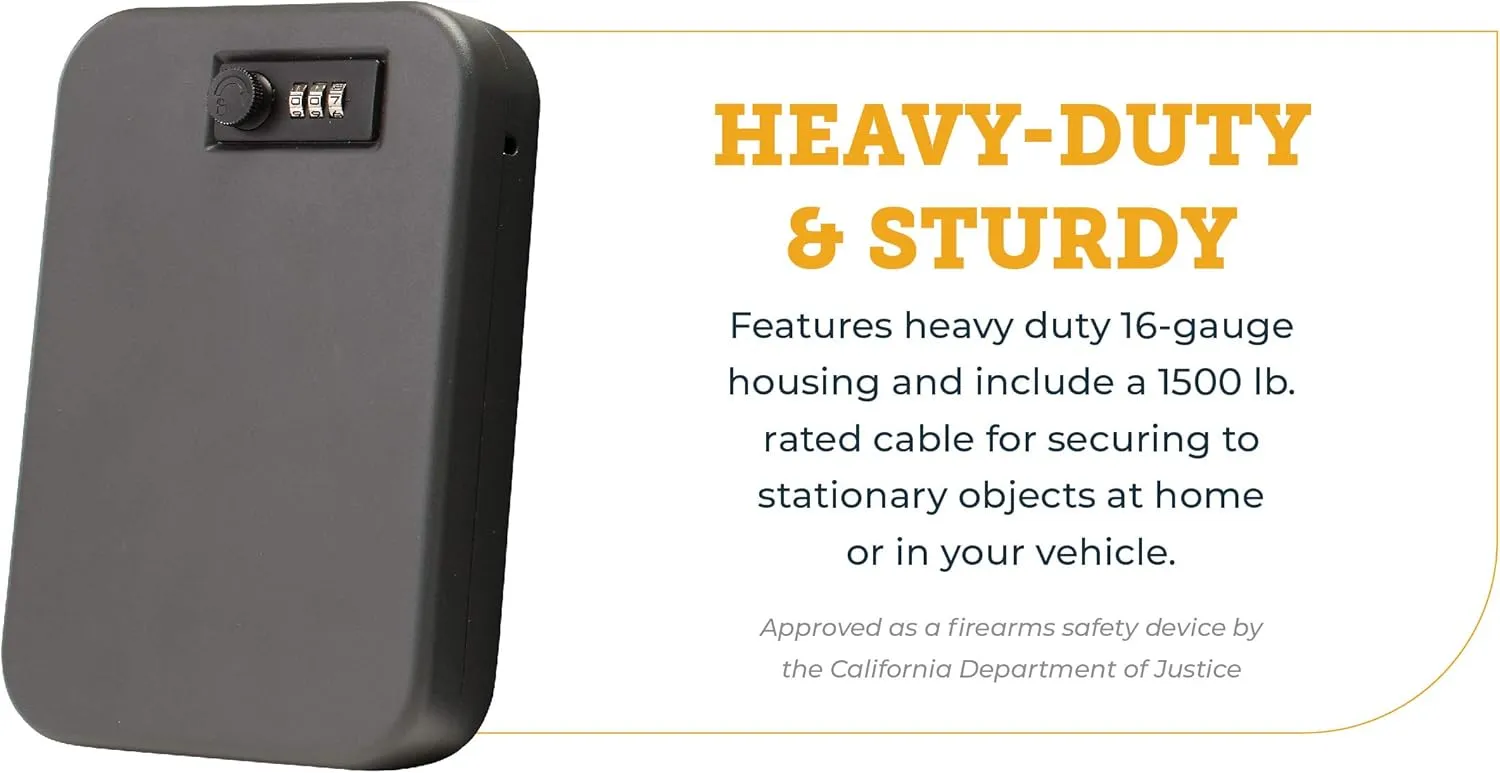 SnapSafe Portable Combination Lock Box for Guns