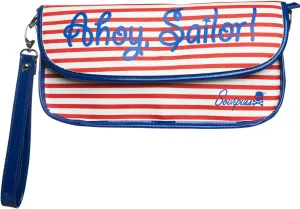 Sourpuss Ahoy Sailor Clutch Purse in Red White and Blue