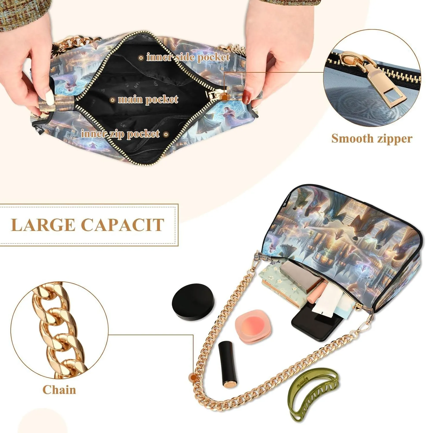 Space Solar System Planets Elements Woman Tote Bag Purse, Womens Crossbody Bag