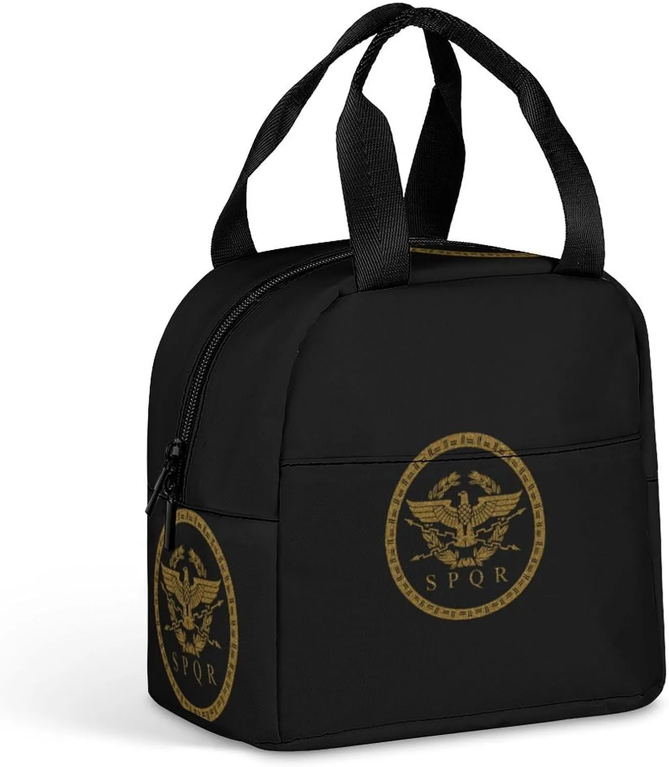 SPQR Roman Empire Emblem Insulated Meal Tote Bag Portable Lunch Box Container Food Handbags for Men Women