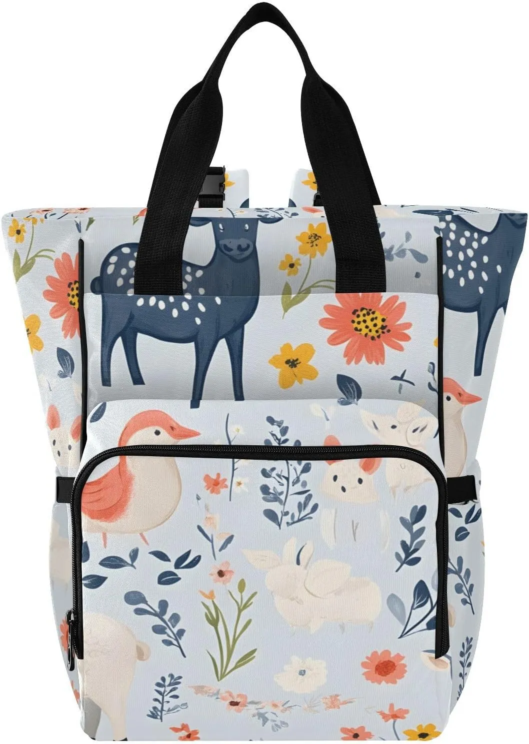 Spring Pasture Ultimate Diaper Bag Backpack for Moms – Lightweight, Water-Resistant Baby Travel Bag with Insulated Bottle Pockets & Stroller Hooks