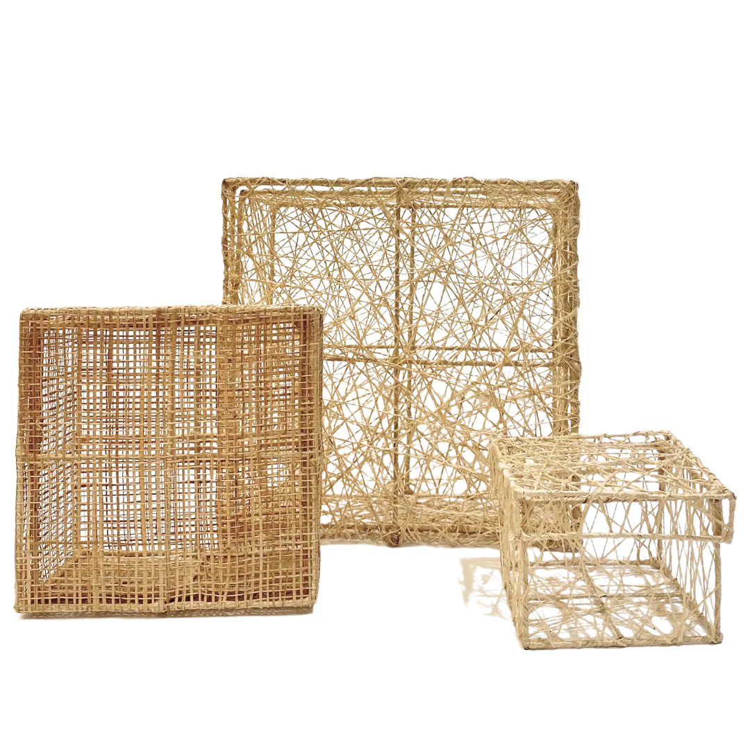 Square Sinamay Weave Gift Box