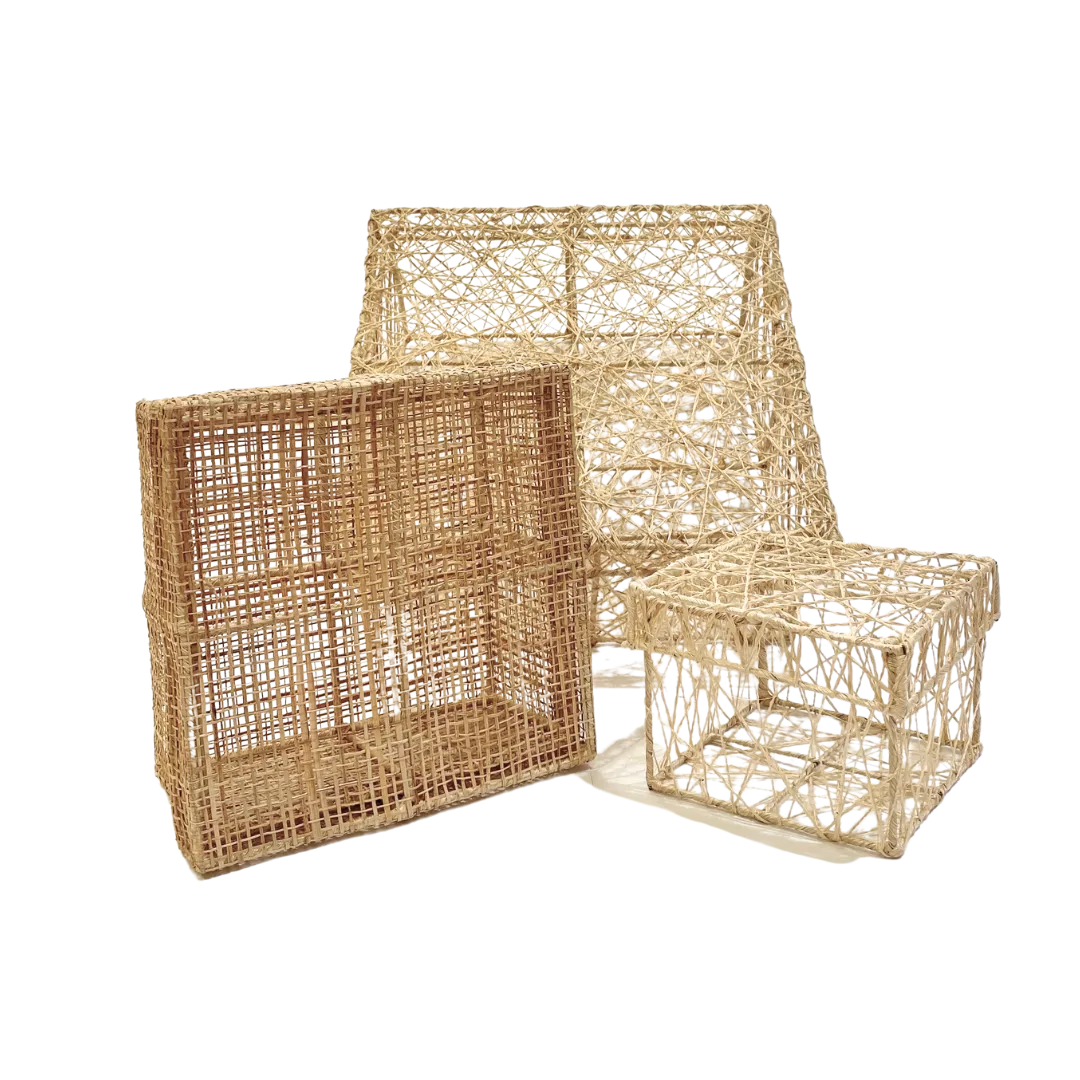 Square Sinamay Weave Gift Box