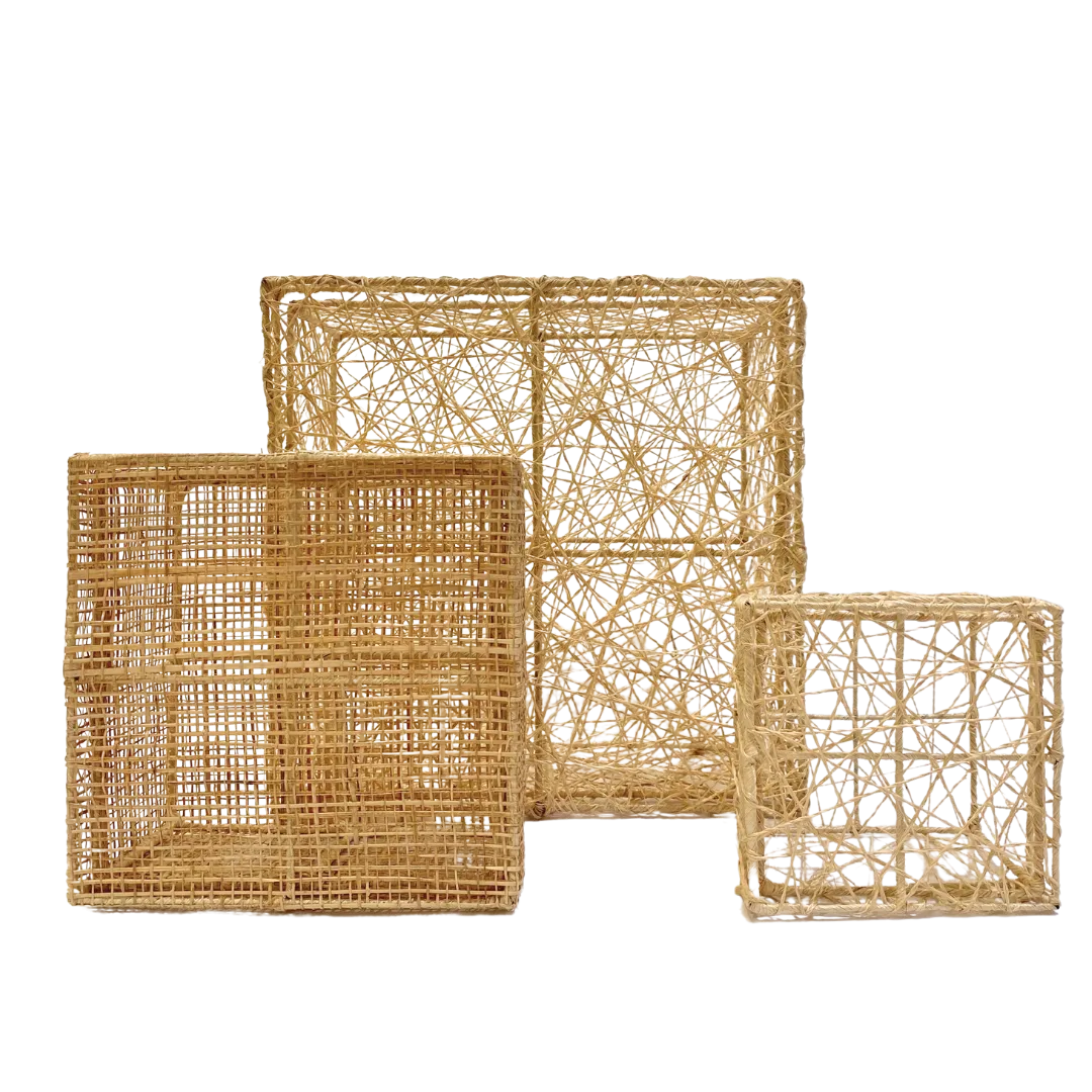 Square Sinamay Weave Gift Box