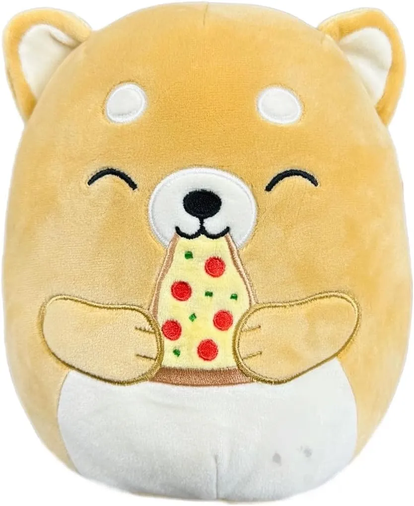 Squishmallow 5 Inch Angie The Shiba Inu with Pizza Plush Toy
