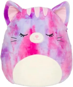 Squishmallow 8" Caeli The Sleepy Eye Tie Dye Cat Plush Stuffed Animal Toy