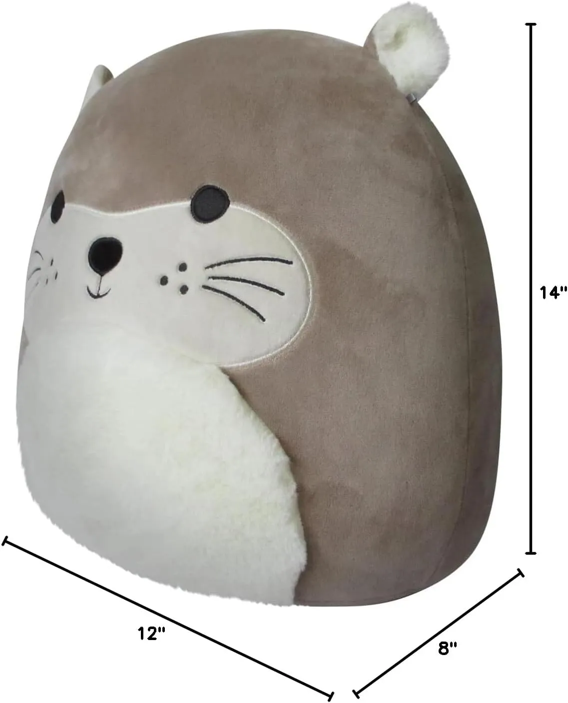 Squishmallows 14-Inch Light Brown Otter with Fuzzy Ears Plush - Add RIE to Your Squad, Ultrasoft Stuffed Animal Large Plush Toy, Official Kelly Toy Plush