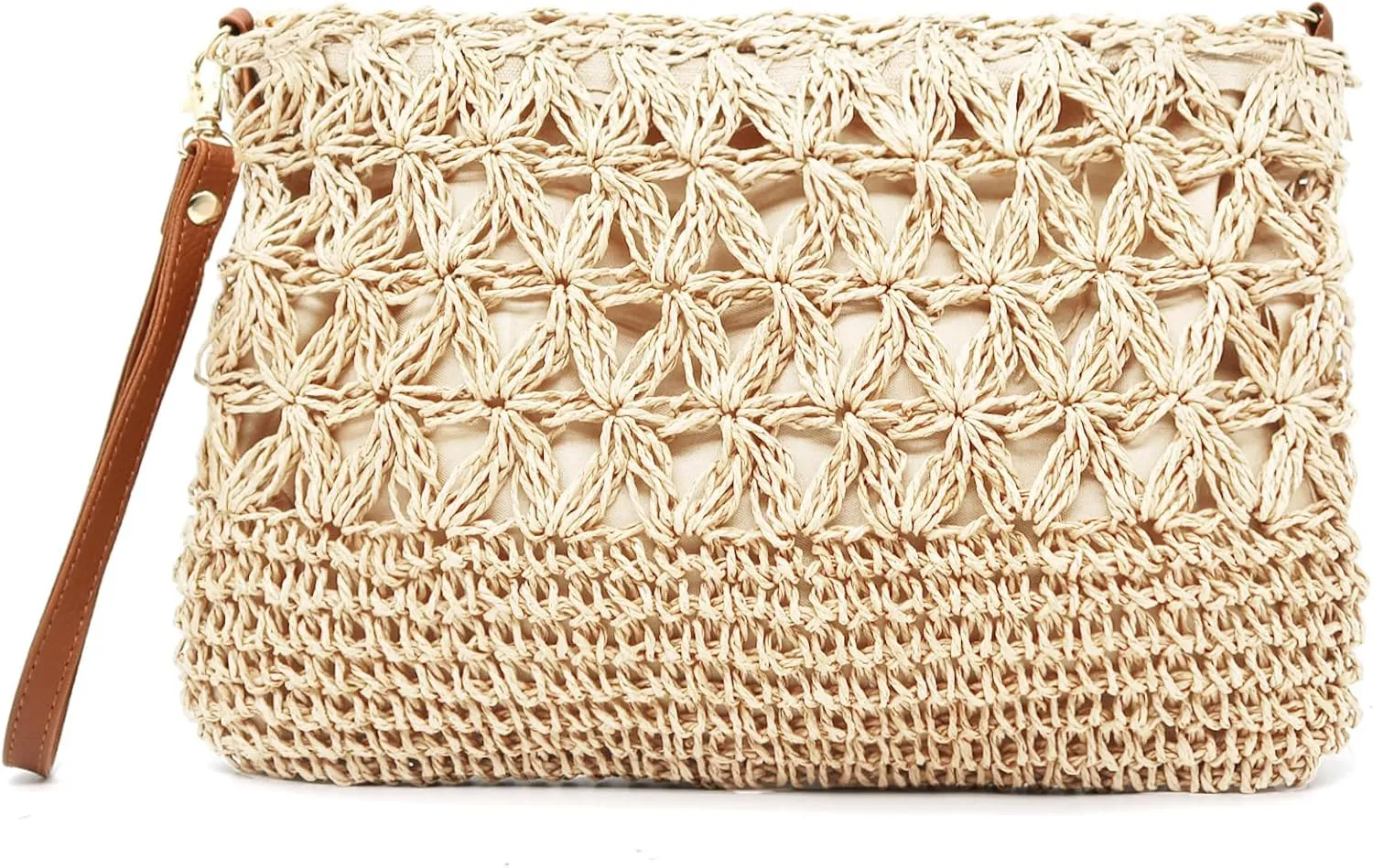 Straw Clutch Purses for Women Straw Crossbody Bags Summer Beach Bag Rattan Purse Woven Clutch Handbag