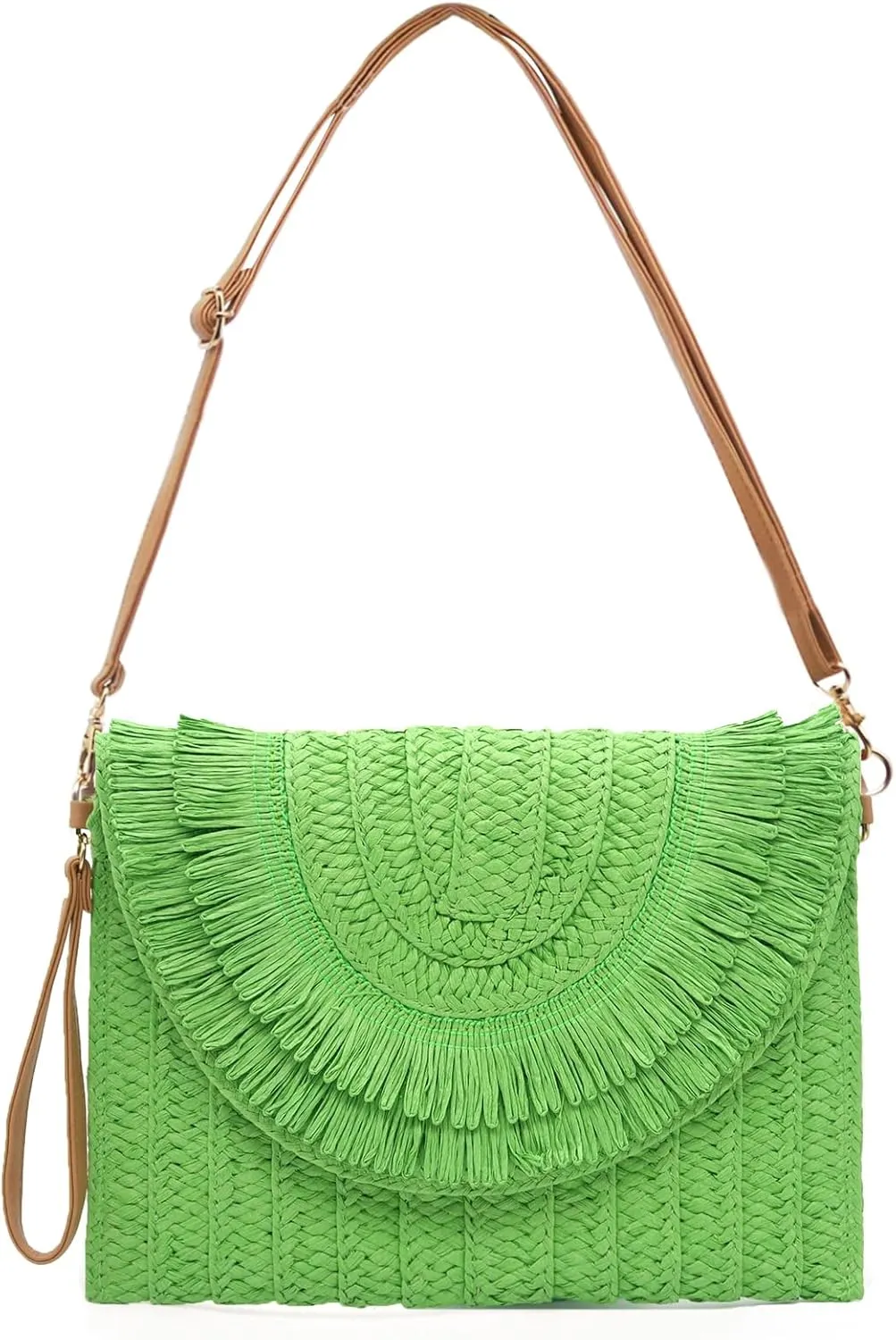 Straw Clutch Purses for Women Straw Crossbody Bags Summer Beach Bag Rattan Purse Woven Clutch Handbag