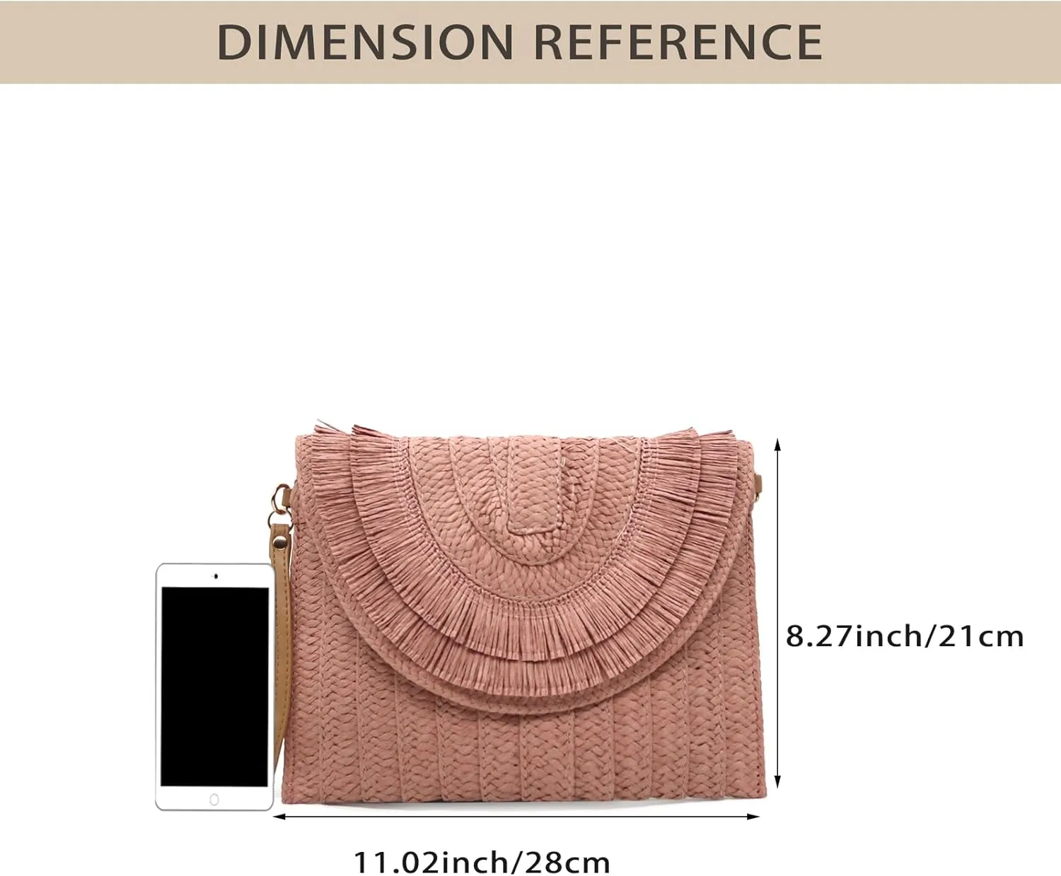Straw Clutch Purses for Women Straw Crossbody Bags Summer Beach Bag Rattan Purse Woven Clutch Handbag