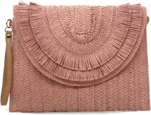 Straw Clutch Purses for Women Straw Crossbody Bags Summer Beach Bag Rattan Purse Woven Clutch Handbag