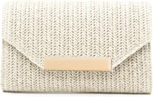 Straw Clutch Purses for Women Summer Evening Bag Raffia Woven Crossbody Handbags Envelope Beach Vacation Clutch