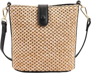 Straw Crossbody Bags for Women Rattan Purse Woven Purse Small Straw Purses 2024 Beach Purse Vacation