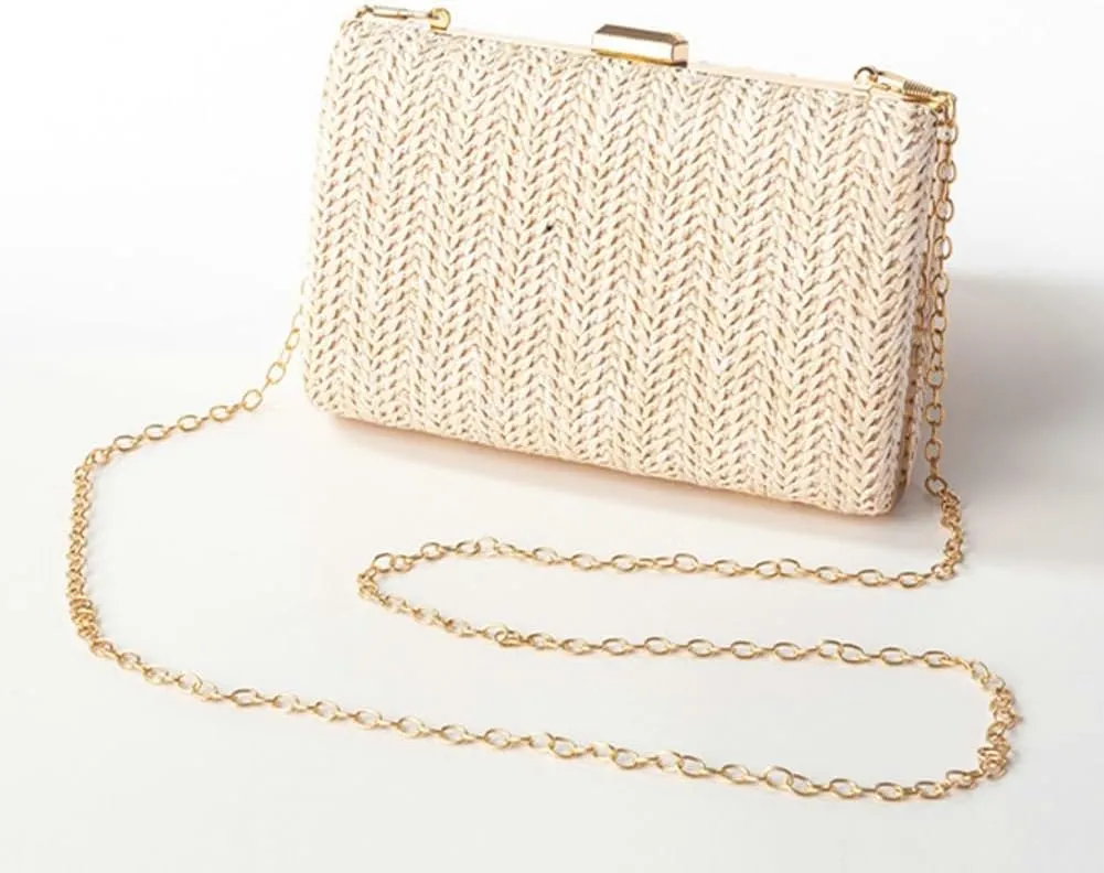 Straw Shoulder Bag Beach Bags For Women Rattan Purses Wicker Handbags Summer Straw Crossbody Bag Casual Handbag Purse 2025