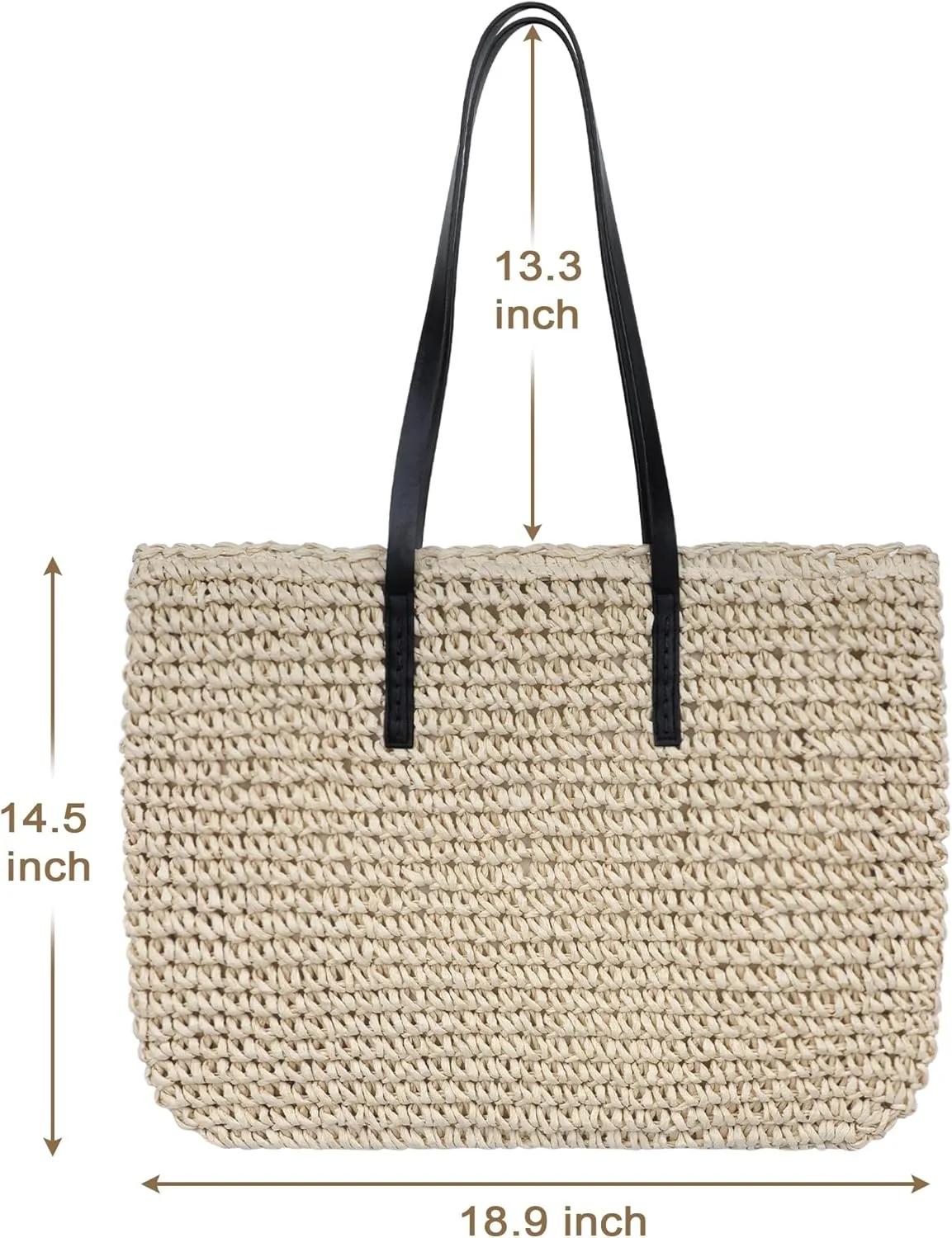 Straw Shoulder Bag, Crossbody Bag, Clutch - Casual Beach Handmade Bag for Women