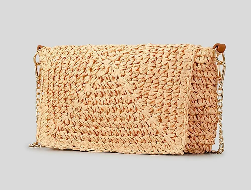 Straw Tote Handbags for Women Summer Beach Purse Tote Hand Woven Basket Boho Rattan Clutch Crossbody Shoulder Bag