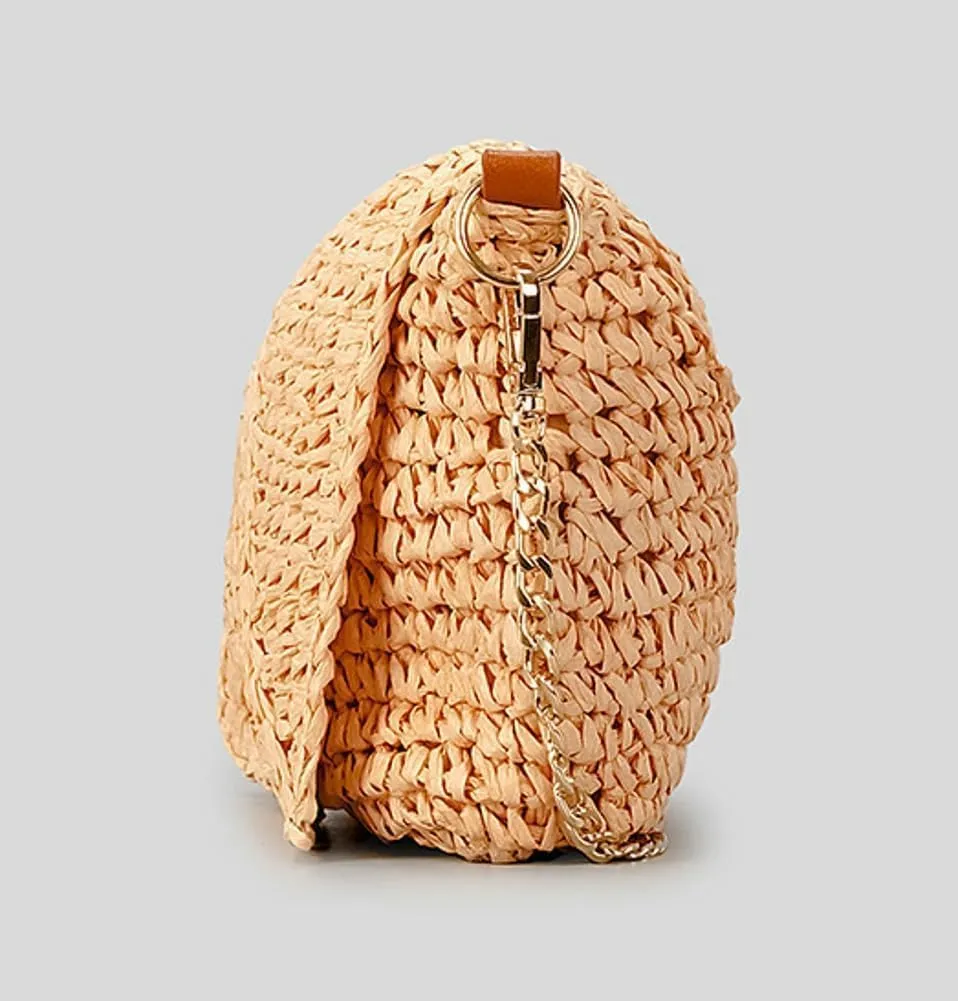 Straw Tote Handbags for Women Summer Beach Purse Tote Hand Woven Basket Boho Rattan Clutch Crossbody Shoulder Bag