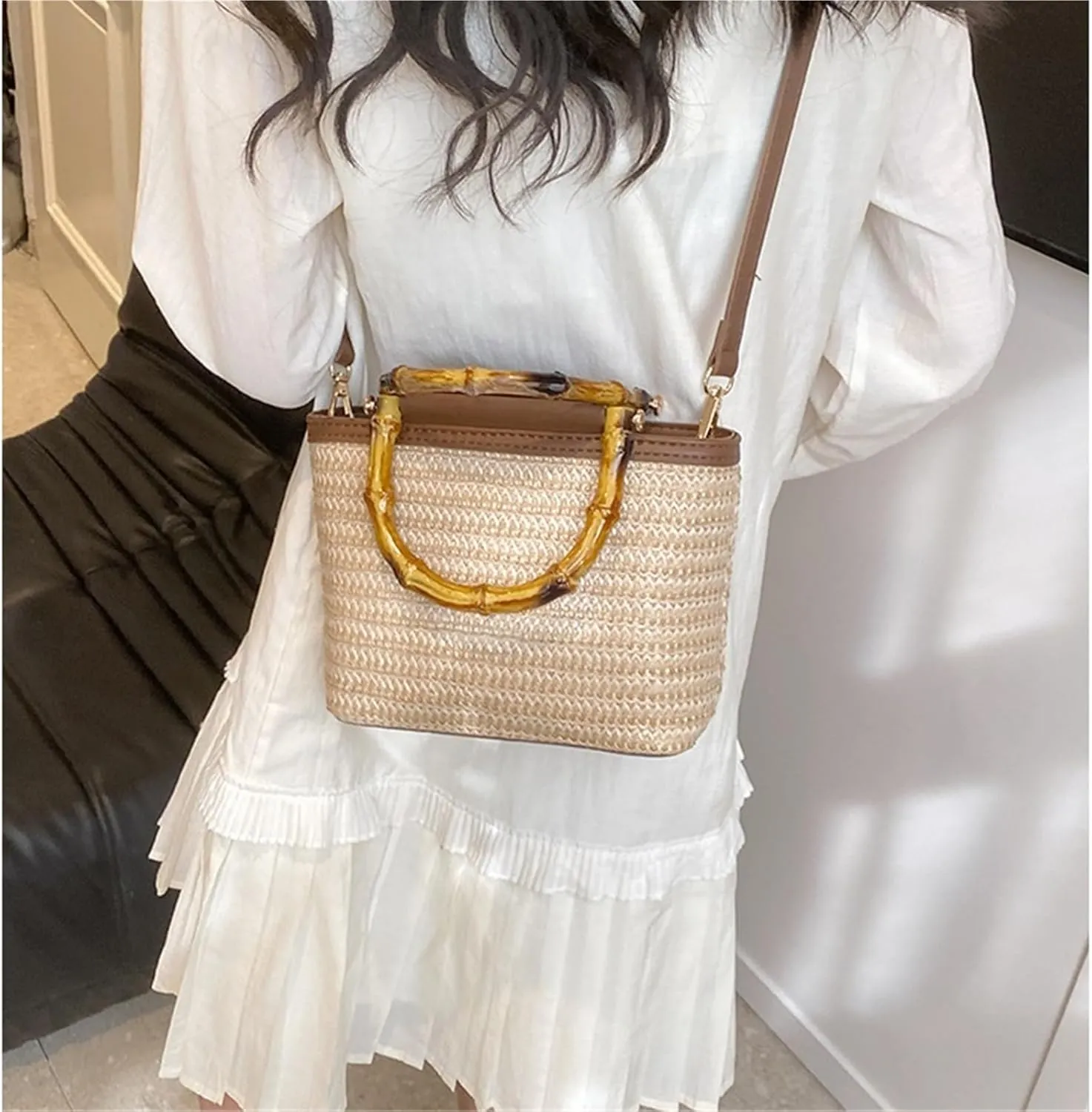 Straw Tote Straw Purses for Women Crossbody Bags Shoulder Bags Handbags Summer Purse Beach Bag Rattan Bag