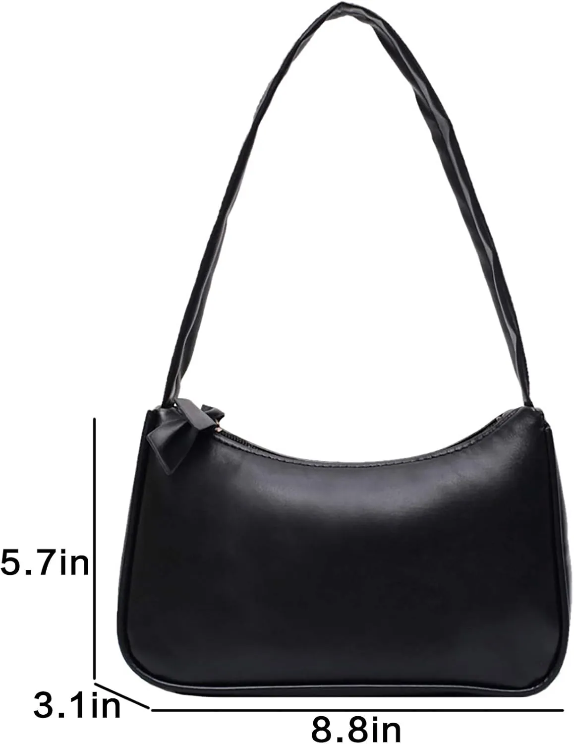 Suillty Women Vintage Underarm Shoulder Bag PU Leather Small Tote Wallet Handbag Clutch Purse
