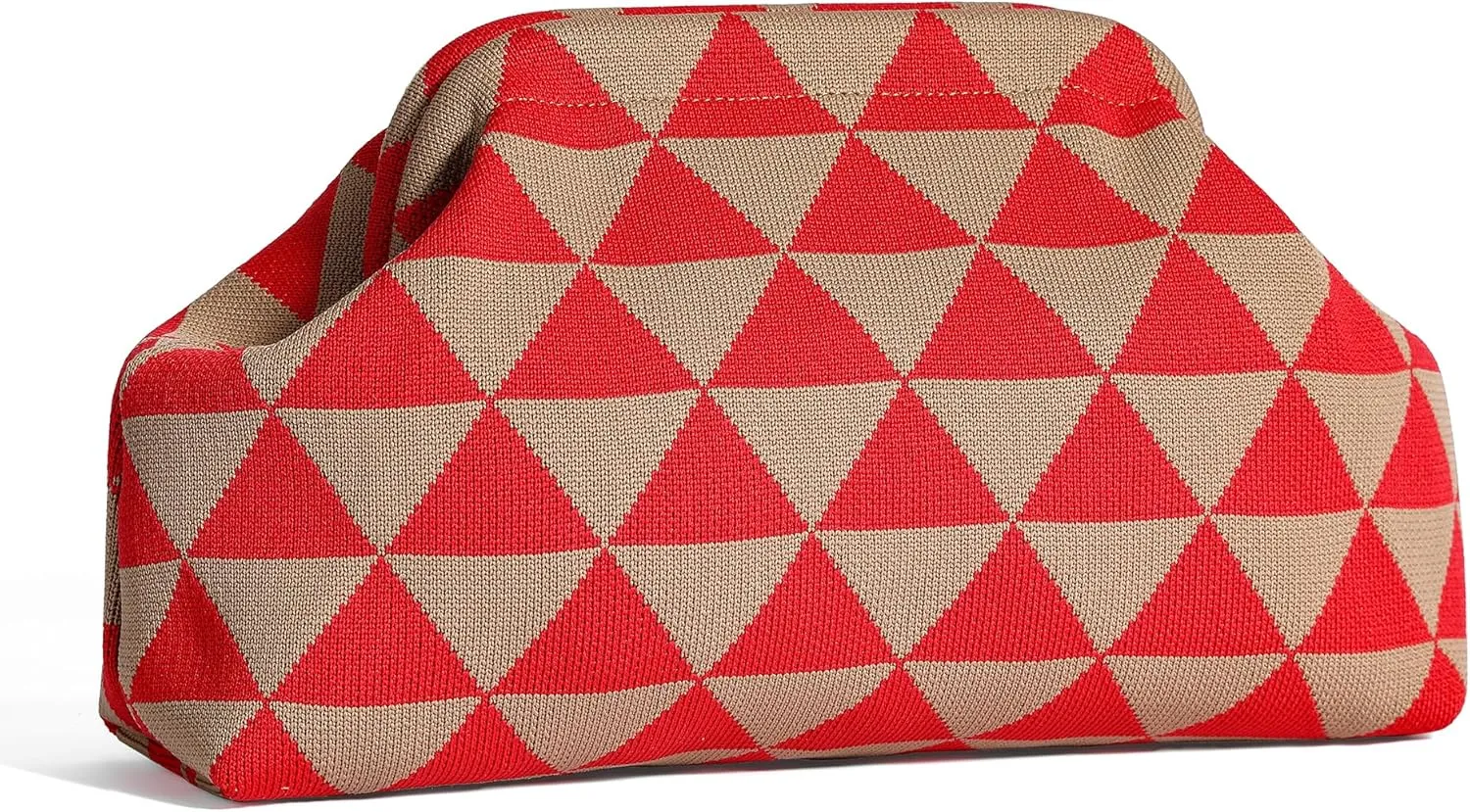 Summer Beach Purses Woven Crochet Handbags Dumpling Clutch Ruched Cloud Clutch Casual Bag for Women